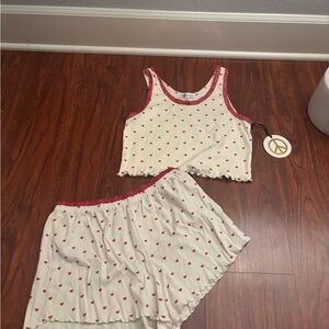 Heart Print Sleepwear Set